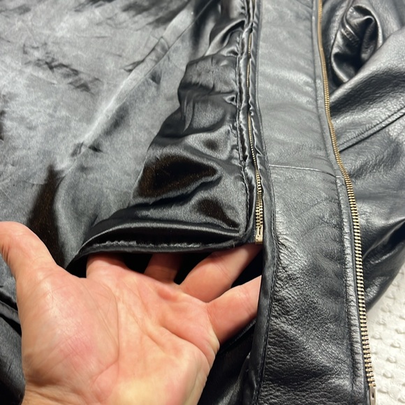 Wilson Leather Coat Full Zip/button Thinsulate Lined Size Med Pre-Owed - Picture 5 of 14